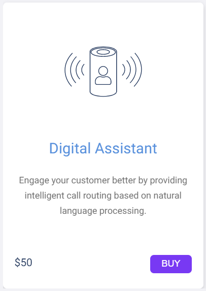 The Digital Assistant application tile in the marketplace